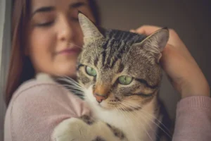 Woman Holding Cat