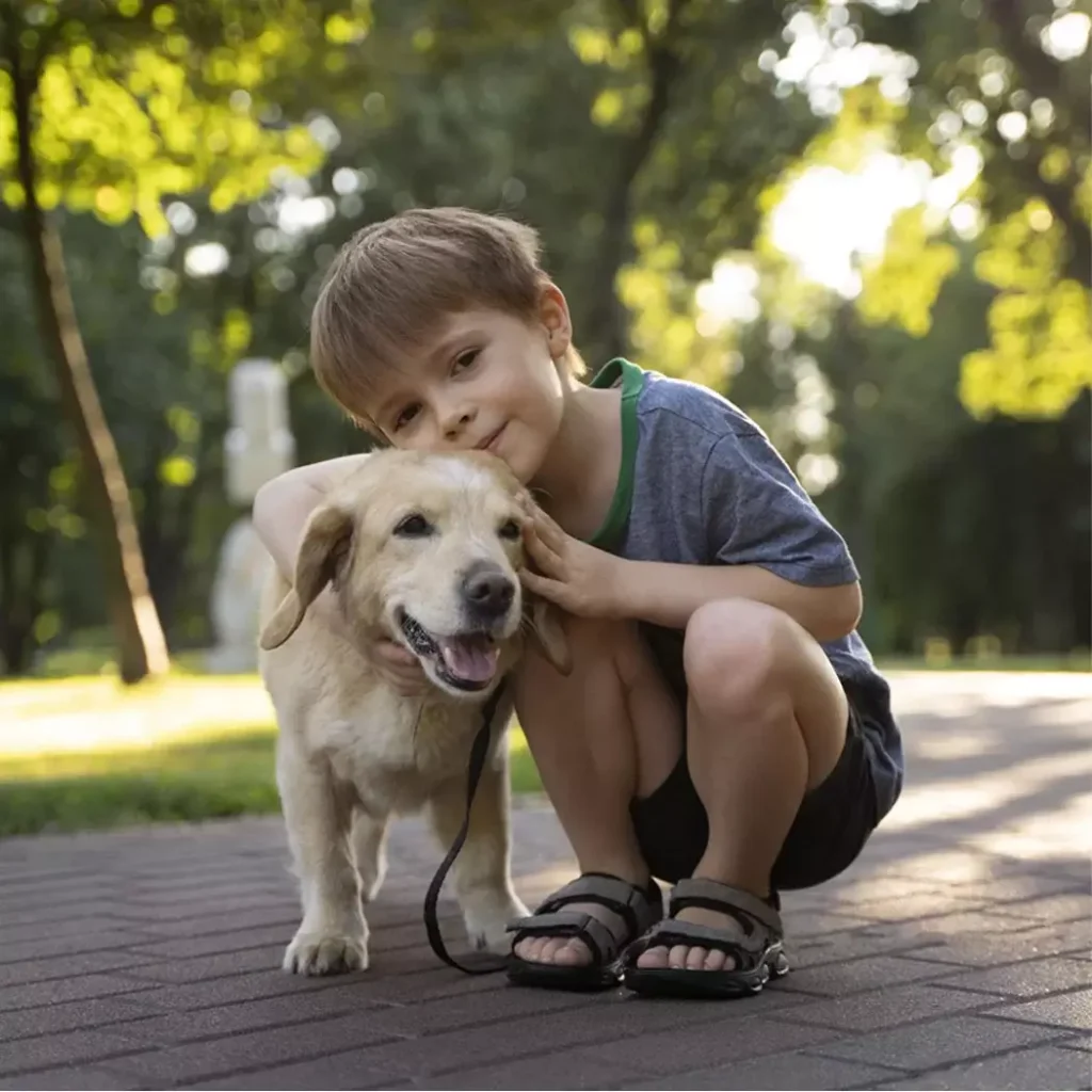 Small boy with his pretty pet (Pet Cremation Services in Phoenix AZ)